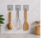 Transparent Self-Adhesive Wall Hooks – Heavy Duty Sticky Hooks for Kitchen, Bathroom & Home (Set of 8)