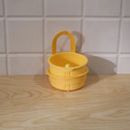 Hanging kitchen drain basket for rinsing vegetables and noodles