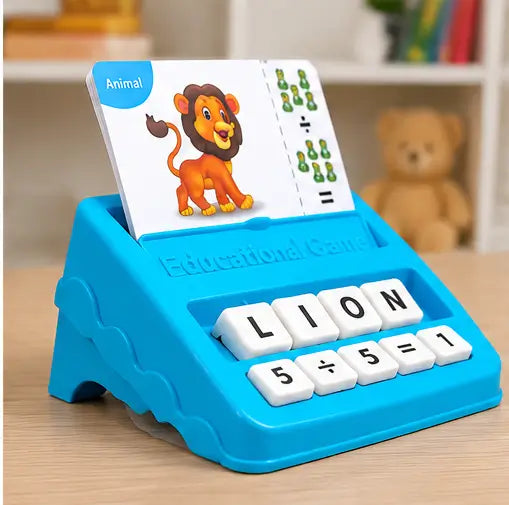 Colorful educational flash card game for children aged 3 to 8 years