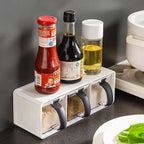 space-saving spice storage containers for kitchen countertop