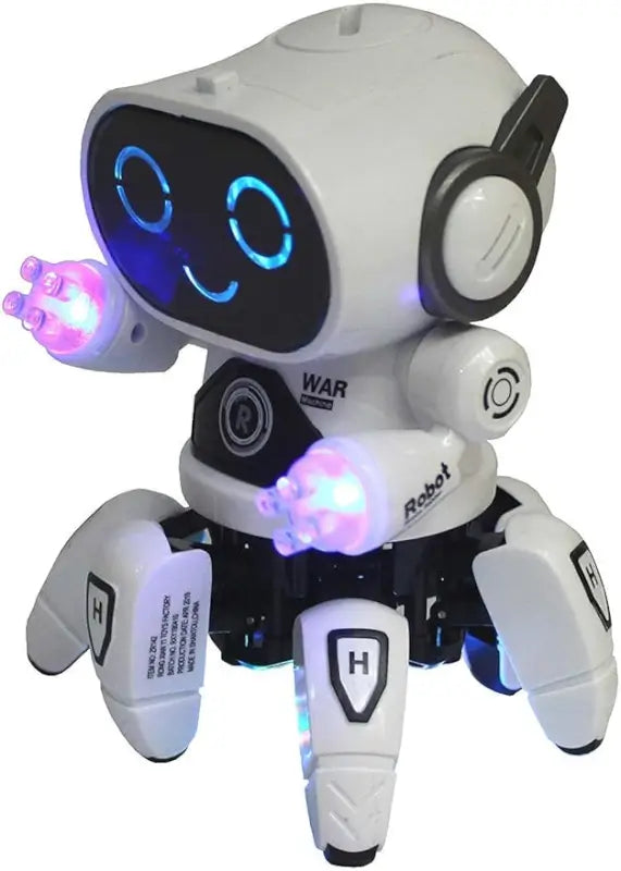 White Dancing Robot Toy with Music and Lights