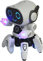 White Dancing Robot Toy with Music and Lights