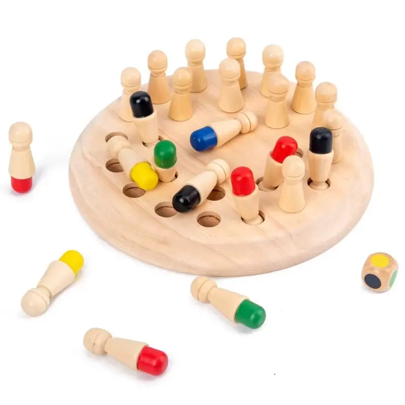 Montessori-inspired wooden matching game for kids