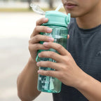 Motivational Water Bottle With Time Marker And Flip Top Lid Ã‚â‚¬â€œ Large Leakproof Drinking Bottle With Straw And Carry Strap For Gym | Reusable, Leakproof, Portable, Daily Use