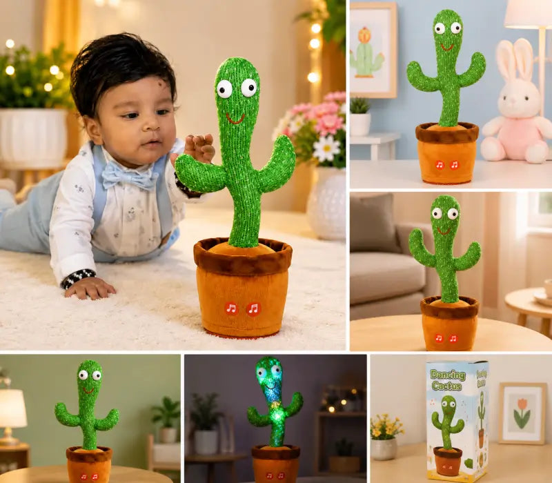 Dancing Musical Cactus Toy – Singing, Dancing Plush Interactive Sound Toy for Kids