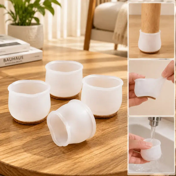 Silicone furniture feet pads for chair and table legs pack of 4