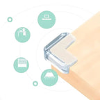 Clear furniture edge protectors for baby proofing