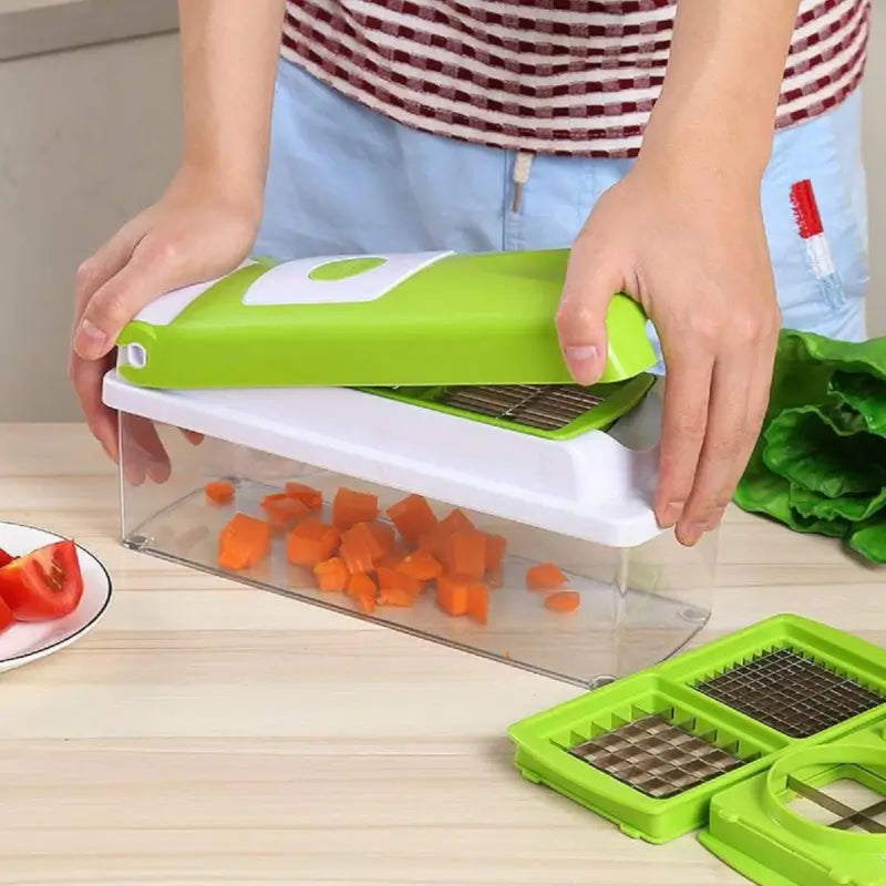Kitchen Multipurpose 13-in-1 Vegetable & Fruit Chopper Cutter Slicer, Dicer, Grater & More