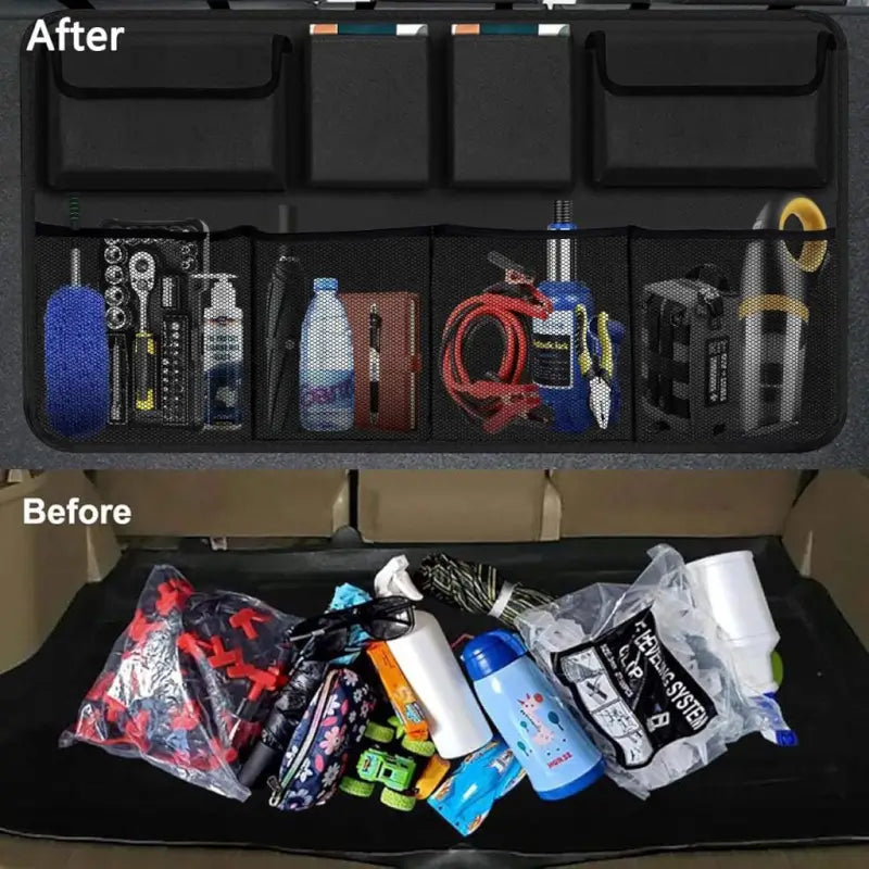Car Backseat Organizer – Multi-Pocket Seat Storage Bag for Bottles, Accessories, Toys & Travel Essentials