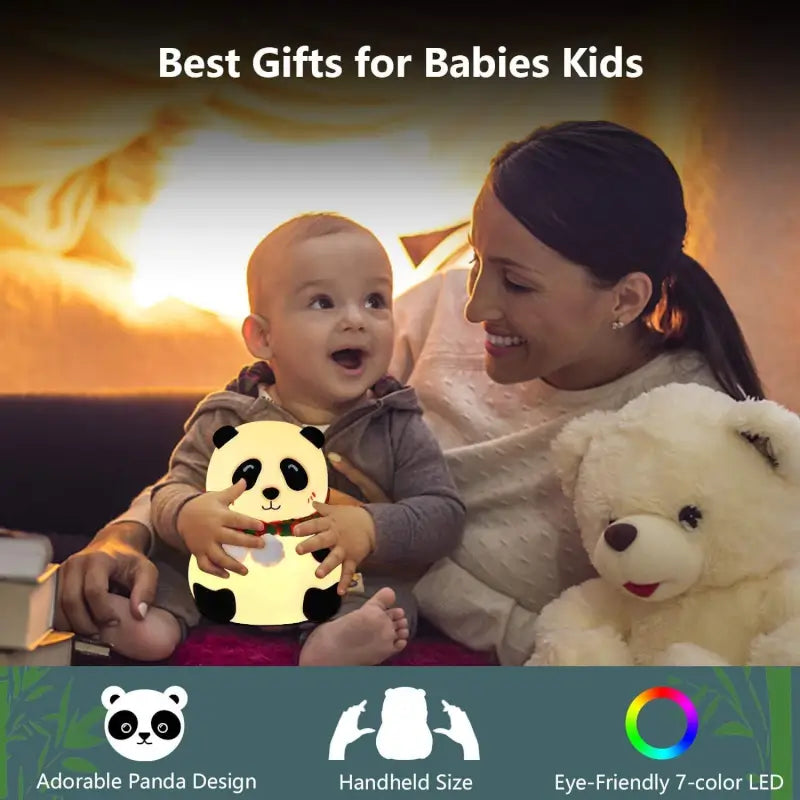USB Rechargeable Kids Panda Night Light