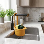 Plastic hanging sink basket for draining fruits and vegetables