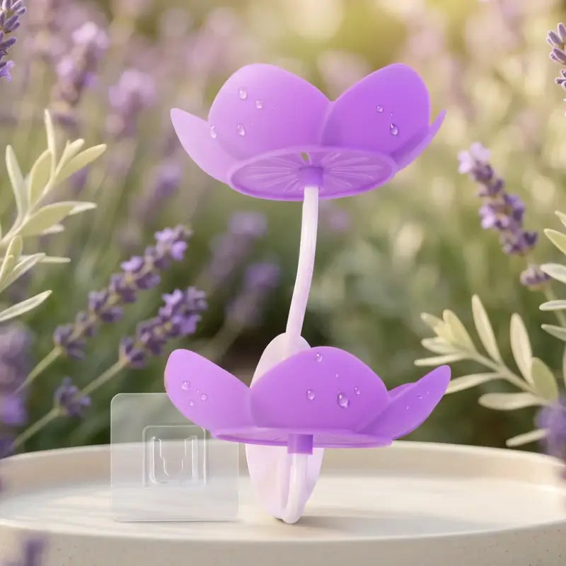 Flower Shape Double Layer Soap Dish – Wall Mounted Self-Draining Soap Holder with Strong Adhesive for Bathroom & Kitchen