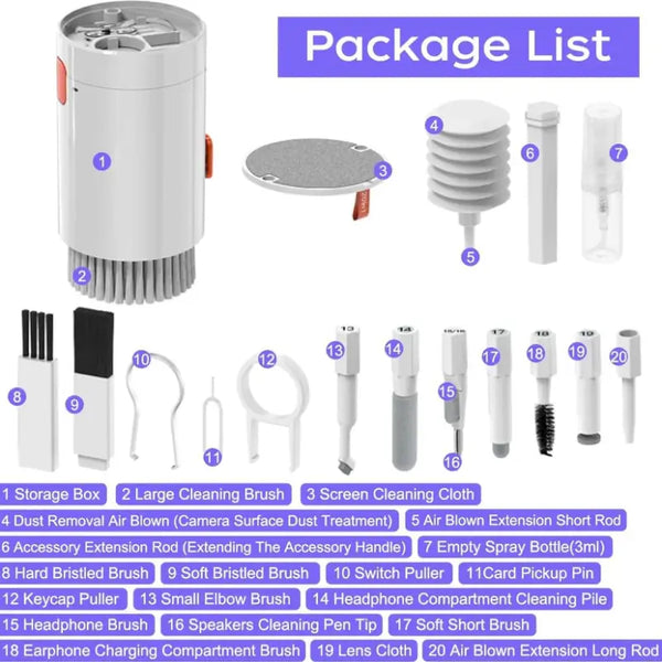 Keyboard Cleaner Kit – 20-in-1 Electronics Cleaning Set