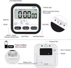 Multipurpose Digital Timer & Stopwatch with Loud Alarm – Magnetic Countdown Time