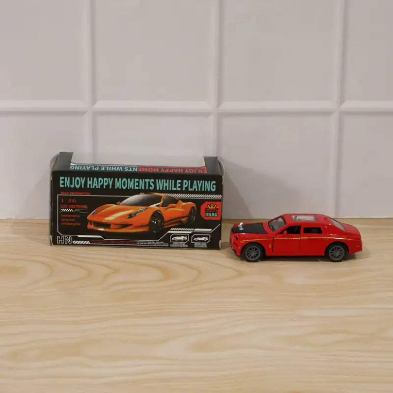 1:36 Scale Red Luxury Sedan Die-Cast Model Car