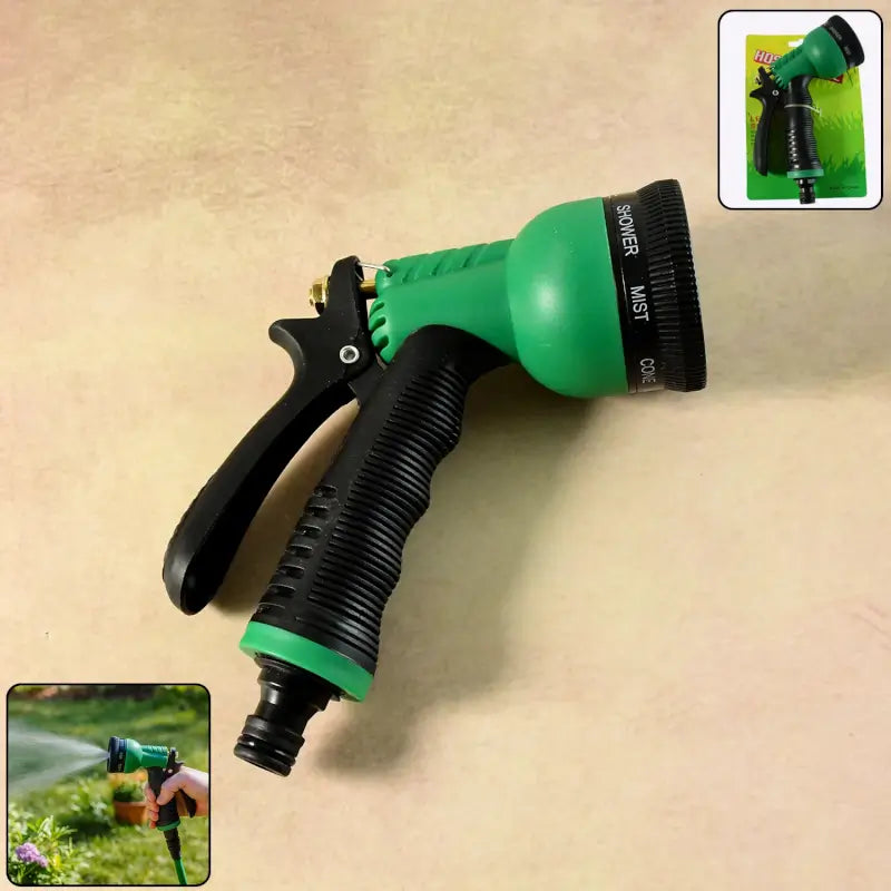 Garden watering gun with mist shower cone and jet spray modes