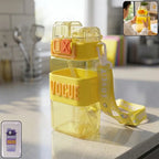 Kids Water Bottle with Straw & Carry Strap | Leakproof BPA-Free Plastic Bottle for School, Travel & Outdoor Use 500ml