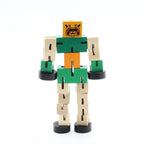 Wooden shape transforming robot toy for kids