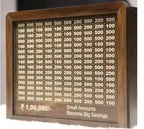 Wooden Savings Challenge Piggy Bank – Money Saving Box with Goal Tracker for Kids & Adults (Up to ₹1 Lakh Challenge)