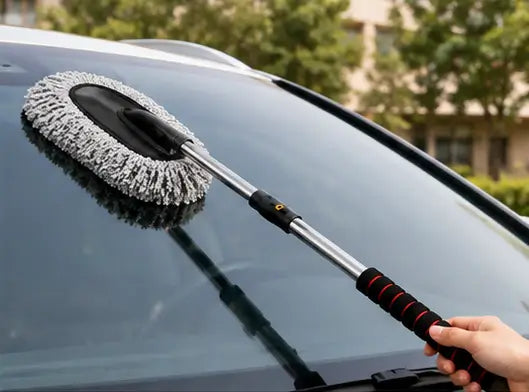 car cleaning set with long handle duster and vent brush