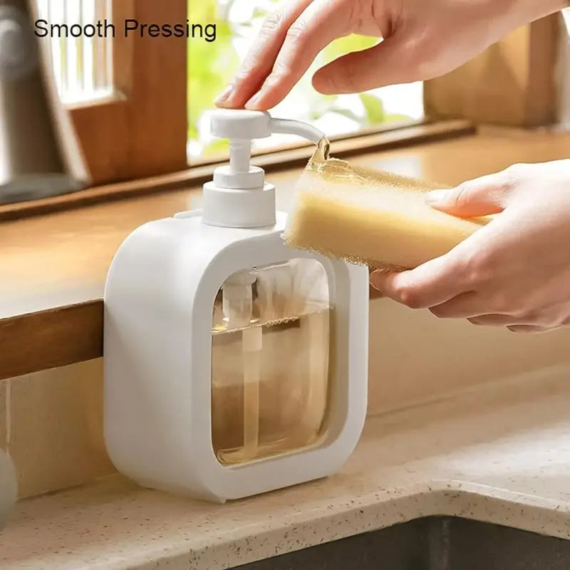 Clear Refillable Soap Dispenser with Pump – Transparent Liquid Soap Bottle for Kitchen Sink, Bathroom, Hand Wash & Dishwashing Liquid