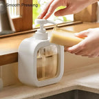 Clear Refillable Soap Dispenser with Pump – Transparent Liquid Soap Bottle for Kitchen Sink, Bathroom, Hand Wash & Dishwashing Liquid