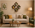 Wooden Square Wall Hanging Set of 4 | Inspirational Home & Office Wall Décor