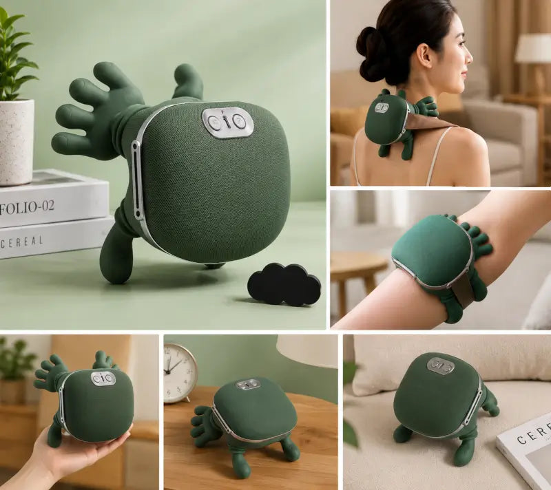 Heated Neck & Back Massager – Wireless Portable Shiatsu 4D Kneading Electric Massager for Relaxation