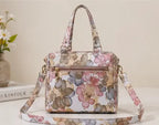Women's Printed PU Leather Handbag – Stylish Shoulder & Crossbody Tote Bag with Adjustable Sling