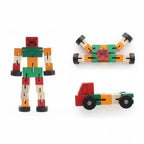 Creative wooden puzzle robot toy for children