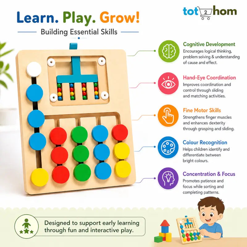 Wooden Sorting Toy for Colour Recognition and Learning