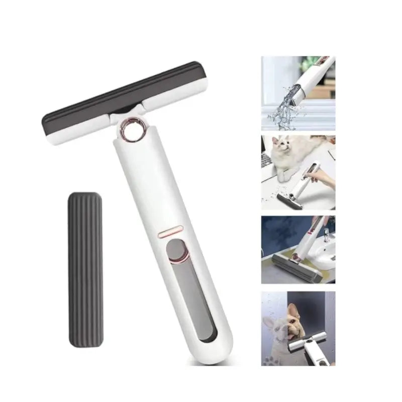 Compact sponge mop for wet and dry cleaning