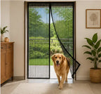 full coverage mesh door curtain for mosquitoes and flies