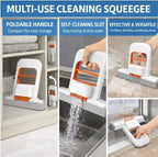 Compact wet and dry cleaning mop for countertops glass and tiles