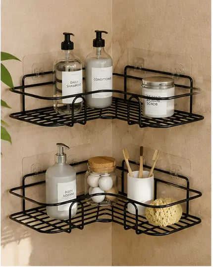 wall mounted L-shape corner storage rack pack of 2
