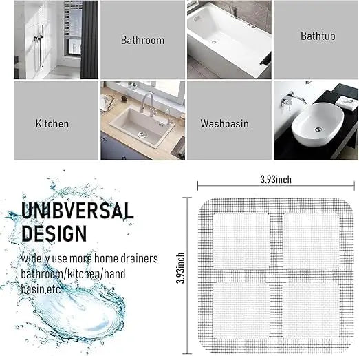 10 Pcs Shower Drain Mesh Stickers | Disposable Hair Catcher Drain Covers | Bathroom Floor Drain Filter