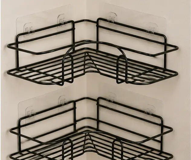 kitchen corner organizer shelf for jars and bottles