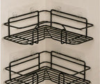 kitchen corner organizer shelf for jars and bottles