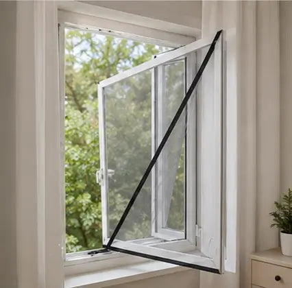 3×4 Ft White Mosquito Mesh for Window – Stitched Insect Net with Self-Adhesive Hook Tape | Washable Window Protection Net
