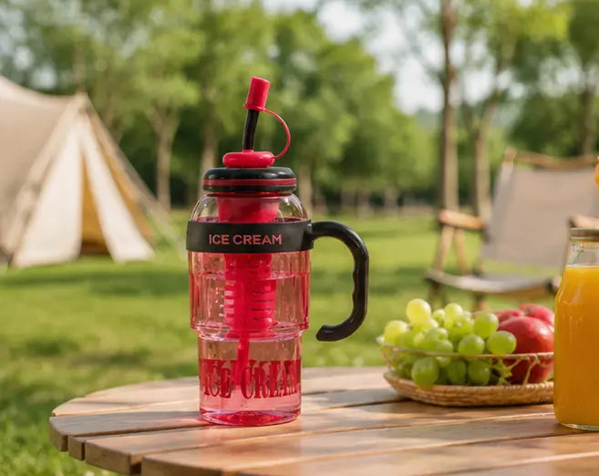 1300ml Water Bottle with Straw & Handle | Leakproof Transparent Plastic Tumbler for Gym, Office & Travel