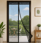 magnetic door mosquito net with polyester mesh curtain