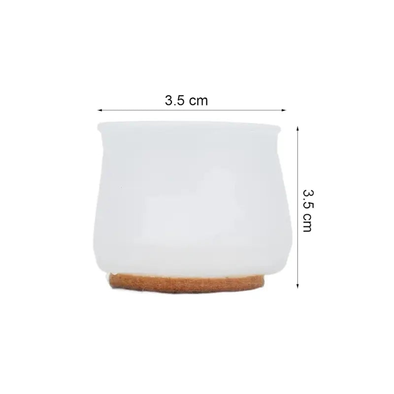 White silicone furniture feet pads for chair and table legs