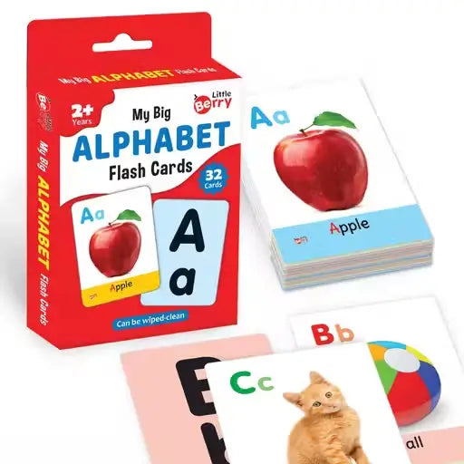 ALPHABET Flash Cards for Kids (32 Cards) – Educational Learning Flashcards