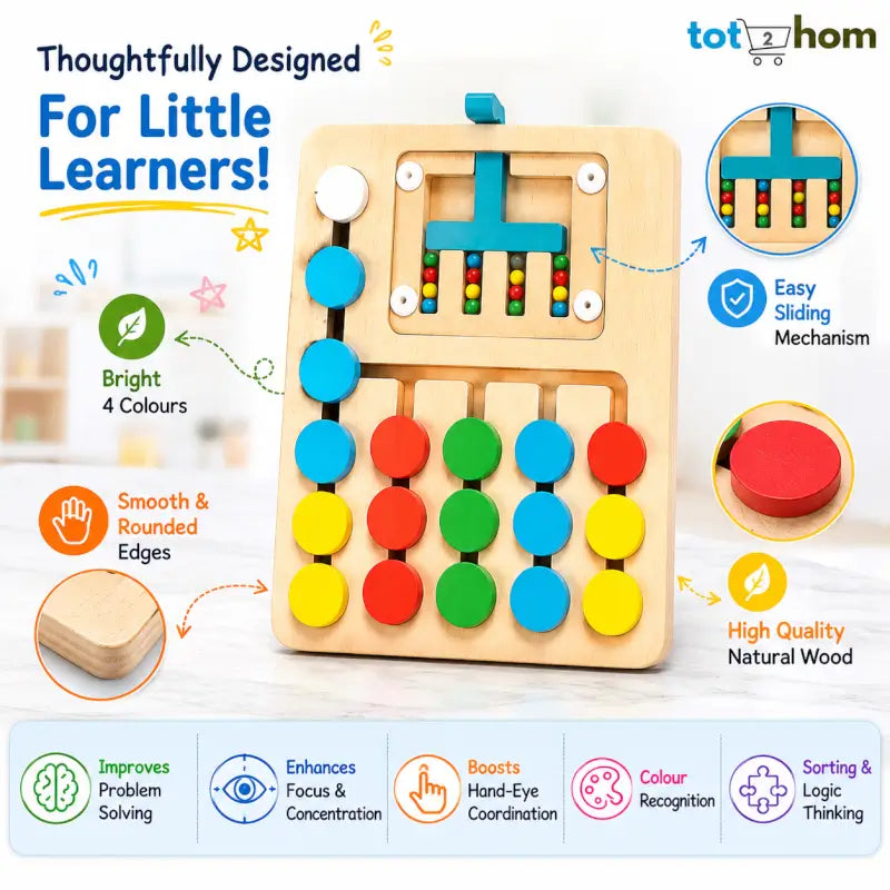 Kids Colour Matching Learning Activity Board