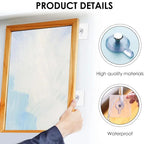 Adhesive picture hooks for glass tile and smooth wood surfaces