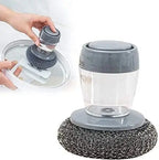 Wire palm dish cleaning brush for kitchen utensils