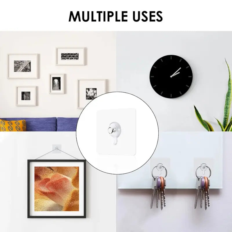 20 piece no drill photo frame wall hook set
