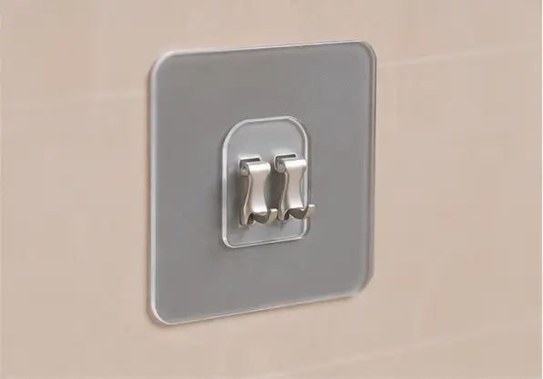 Transparent Self-Adhesive Wall Hooks – Heavy Duty Sticky Hooks for Kitchen, Bathroom & Home (Set of 8)