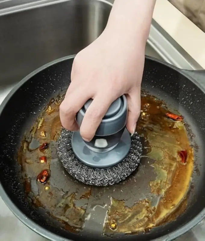 Kitchen palm scrubber for cookware dishes and utensils