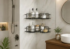 self adhesive wall shelf for toiletries and household storage